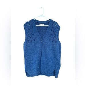 VTG Womens Shanagarry Knitwear Ireland Cardigan Button Open Knit Size XL Cottage